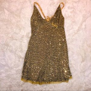 Free People Sequin Sparkle Slip Mini Dress